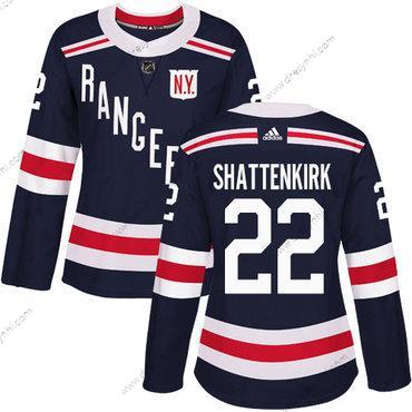 Adidas New York Rangers #22 Kevin Shattenkirk Námořnictvo Modrý Autentické 2018 Zimní Klasický Sešitý NHL dres – Dámské