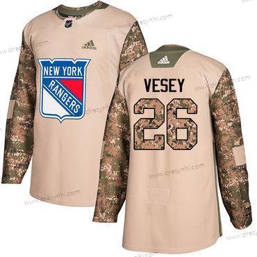 Adidas New York Rangers #26 Jimmy Vesey Camo Autentické 2017 Veterans Day Sešitý NHL dres – Pánské