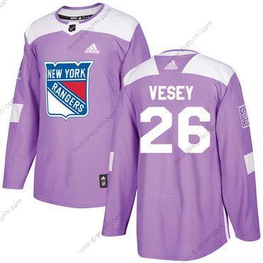 Adidas New York Rangers #26 Jimmy Vesey Nachový Autentické Bojuje proti rakovině Sešitý NHL dres – Pánské