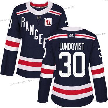 Adidas New York Rangers #30 Henrik Lundqvist Námořnictvo Modrý Autentické 2018 Zimní Klasický Sešitý NHL dres – Dámské