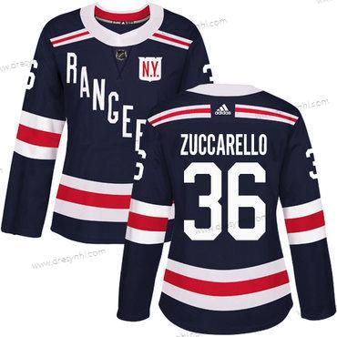 Adidas New York Rangers #36 Mats Zuccarello Námořnictvo Modrý Autentické 2018 Zimní Klasický Sešitý NHL dres – Dámské