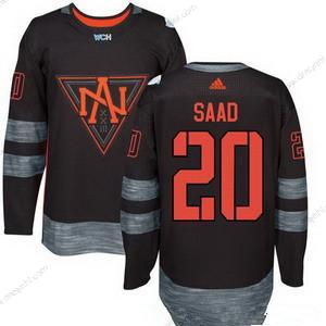 Adidas North Amerika Hokejový #20 Brandon Saad Černá 2016 World Cup Of Hokejový Sešitý WCH Game dres – Pánské