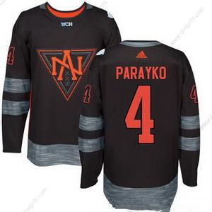 Adidas North Amerika Hokejový #4 Colton Parayko Černá 2016 World Cup Of Hokejový Sešitý WCH Game dres – Pánské