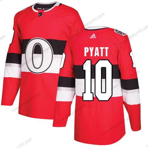 Adidas Ottawa Senators #10 Tom Pyatt Červené Autentické 1917-2017 100th Klasický Sešitý NHL dres – Pánské