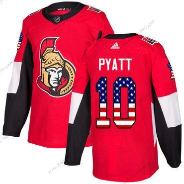 Adidas Ottawa Senators #10 Tom Pyatt Červené Domácí dres Autentické USA Flag Sešitý NHL dres – Pánské