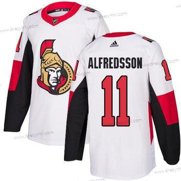 Adidas Ottawa Senators #11 Daniel Alfredsson Autentické Bílý Hostující dres NHL dres – Pánské