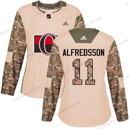 Adidas Ottawa Senators #11 Daniel Alfredsson Camo Autentické 2017 Veterans Day Sešitý NHL dres – Dámské