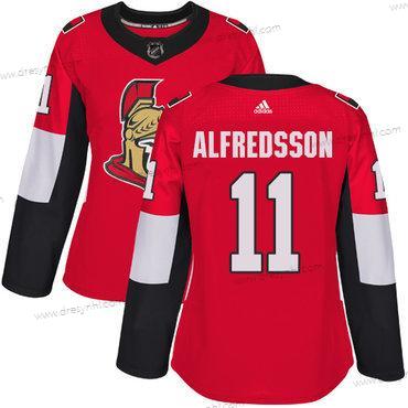 Adidas Ottawa Senators #11 Daniel Alfredsson Červené Domácí dres Autentické Sešitý NHL dres – Dámské