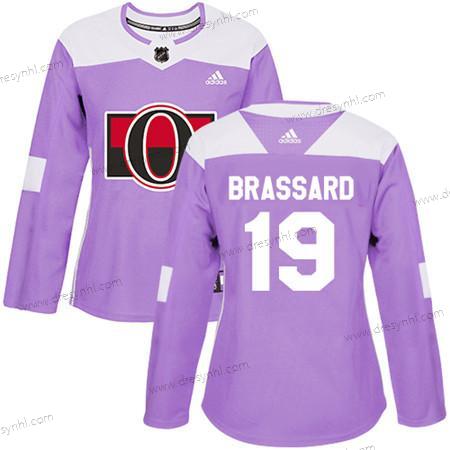 Adidas Ottawa Senators #19 Derick Brassard Nachový Autentické Bojuje proti rakovině Sešitý NHL dres – Dámské