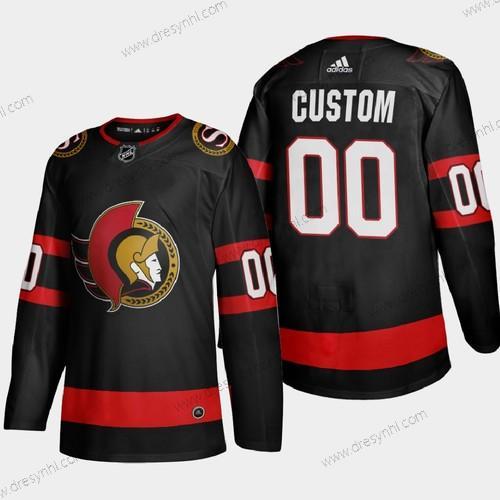 Adidas Ottawa Senators Personalizované 2020-21 Černá Autentické Hráč Domácí dres Sešitý NHL dres – Pánské