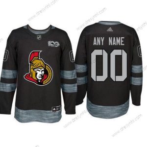 Adidas Ottawa Senators Personalizované Černá 1917-2017 100th Výročí Sešitý NHL dres