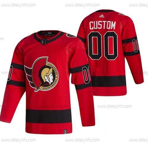 Adidas Ottawa Senators Personalizované Červené 2020-21 Obrácený Retro Náhradní NHL dres – Pánské