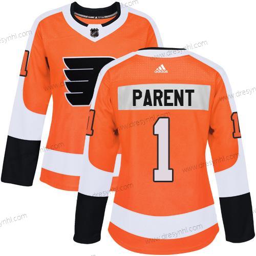 Adidas Philadelphia Flyers #1 Bernie Parent Oranžová Domácí dres Autentické Sešitý NHL dres – Dámské