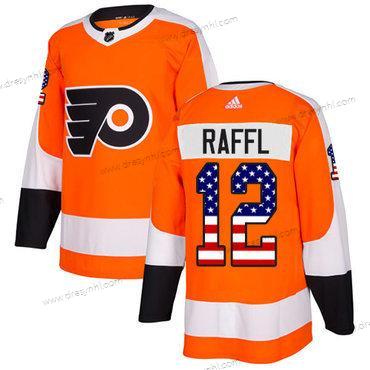 Adidas Philadelphia Flyers #12 Michael Raffl Oranžová Domácí dres Autentické USA Flag Sešitý NHL dres – Pánské