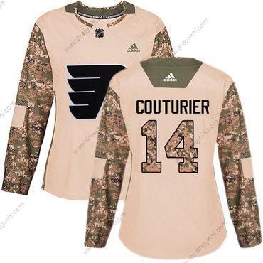 Adidas Philadelphia Flyers #14 Sean Couturier Camo Autentické 2017 Veterans Day Sešitý NHL dres – Dámské