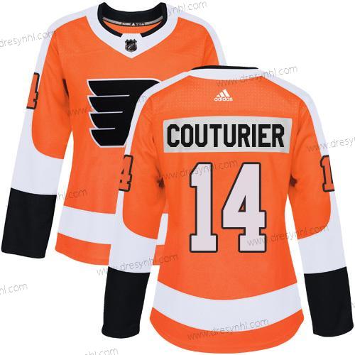 Adidas Philadelphia Flyers #14 Sean Couturier Oranžová Domácí dres Autentické Sešitý NHL dres – Dámské