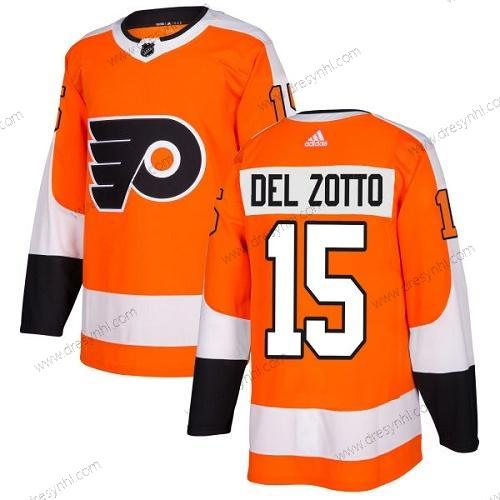 Adidas Philadelphia Flyers #15 Michael Del Zotto Oranžová Domácí dres Autentické Sešitý NHL dres – Pánské