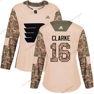 Adidas Philadelphia Flyers #16 Bobby Clarke Camo Autentické 2017 Veterans Day Sešitý NHL dres – Dámské