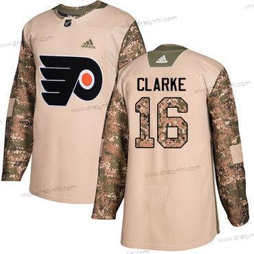 Adidas Philadelphia Flyers #16 Bobby Clarke Camo Autentické 2017 Veterans Day Sešitý NHL dres – Pánské