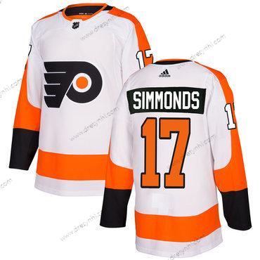 Adidas Philadelphia Flyers #17 Wayne Simmonds Bílý Autentické Sešitý NHL dres – Pánské