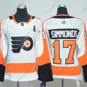 Adidas Philadelphia Flyers #17 Wayne Simmonds Bílý Road Autentické Sešitý NHL dres – Dámské