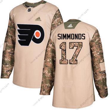 Adidas Philadelphia Flyers #17 Wayne Simmonds Camo Autentické 2017 Veterans Day Sešitý NHL dres – Pánské