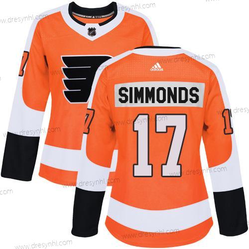 Adidas Philadelphia Flyers #17 Wayne Simmonds Oranžová Domácí dres Autentické Sešitý NHL dres – Dámské