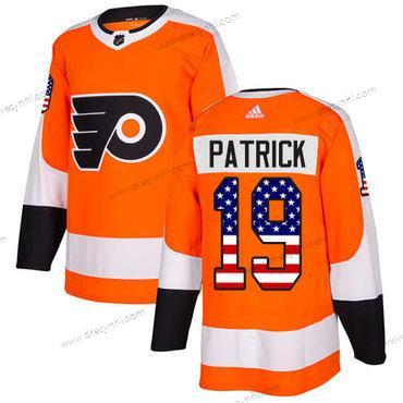 Adidas Philadelphia Flyers #19 Nolan Patrick Oranžová Domácí dres Autentické USA Flag Sešitý NHL dres – Pánské