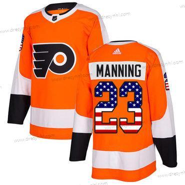 Adidas Philadelphia Flyers #23 Brandon Manning Oranžová Domácí dres Autentické USA Flag Sešitý NHL dres – Pánské