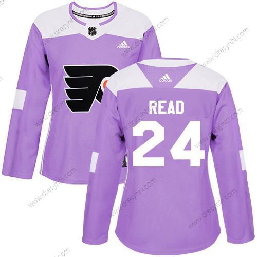 Adidas Philadelphia Flyers #24 Matt Read Nachový Autentické Bojuje proti rakovině Sešitý NHL dres – Dámské