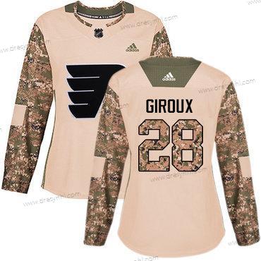 Adidas Philadelphia Flyers #28 Claude Giroux Camo Autentické 2017 Veterans Day Sešitý NHL dres – Dámské