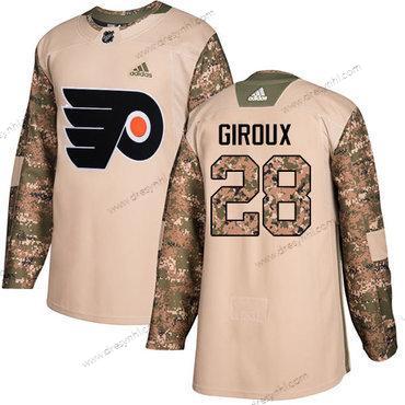 Adidas Philadelphia Flyers #28 Claude Giroux Camo Autentické 2017 Veterans Day Sešitý NHL dres – Pánské