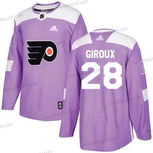 Adidas Philadelphia Flyers #28 Claude Giroux Nachový Autentické Bojuje proti rakovině Sešitý NHL dres – Pánské