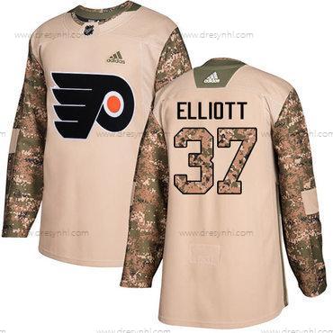 Adidas Philadelphia Flyers #37 Brian Elliott Camo Autentické 2017 Veterans Day Sešitý NHL dres – Pánské