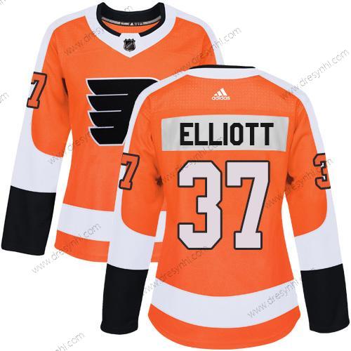 Adidas Philadelphia Flyers #37 Brian Elliott Oranžová Domácí dres Autentické Sešitý NHL dres – Dámské