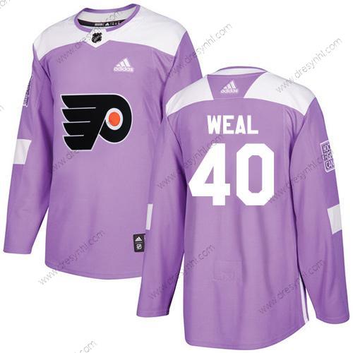 Adidas Philadelphia Flyers #40 Jordan Weal Nachový Autentické Bojuje proti rakovině Sešitý NHL dres – Pánské