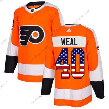 Adidas Philadelphia Flyers #40 Jordan Weal Oranžová Domácí dres Autentické USA Flag Sešitý NHL dres – Pánské