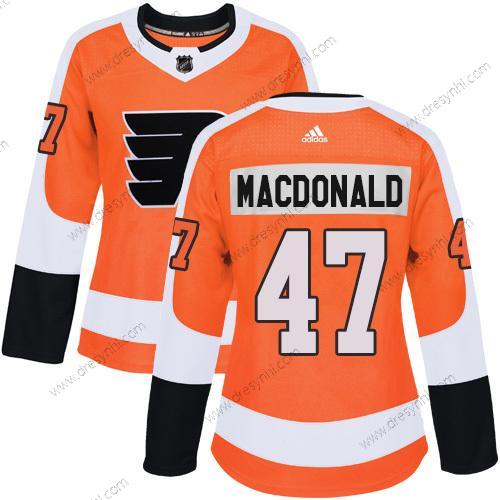 Adidas Philadelphia Flyers #47 Andrew Macdonald Oranžová Domácí dres Autentické Sešitý NHL dres – Dámské