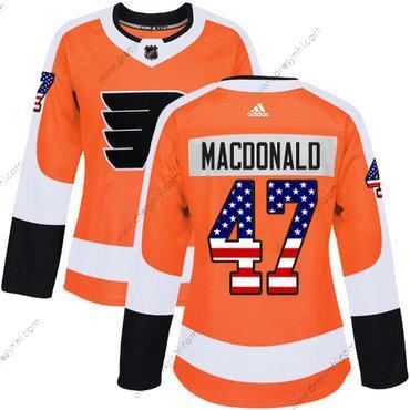 Adidas Philadelphia Flyers #47 Andrew Macdonald Oranžová Domácí dres Autentické USA Flag Sešitý NHL dres – Dámské