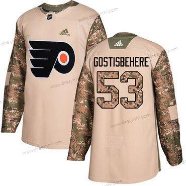 Adidas Philadelphia Flyers #53 Shayne Gostisbehere Camo Autentické 2017 Veterans Day Sešitý NHL dres – Pánské