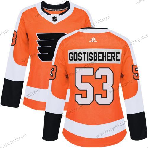 Adidas Philadelphia Flyers #53 Shayne Gostisbehere Oranžová Domácí dres Autentické Sešitý NHL dres – Dámské