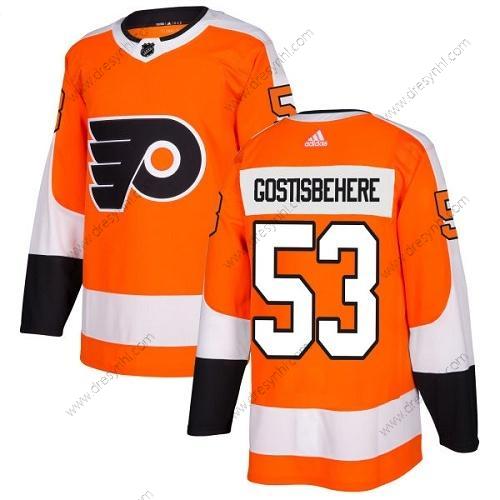 Adidas Philadelphia Flyers #53 Shayne Gostisbehere Oranžová Domácí dres Autentické Sešitý NHL dres – Pánské