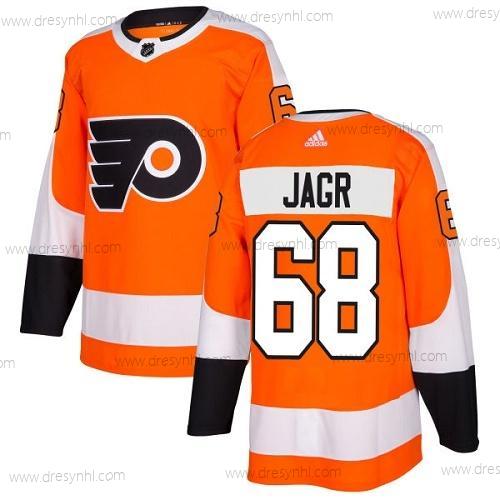 Adidas Philadelphia Flyers #68 Jaromir Jagr Oranžová Domácí dres Autentické Sešitý NHL dres – Pánské