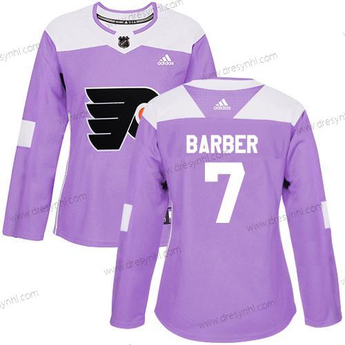 Adidas Philadelphia Flyers #7 Bill Barber Nachový Autentické Bojuje proti rakovině Sešitý NHL dres – Dámské