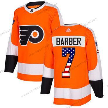 Adidas Philadelphia Flyers #7 Bill Barber Oranžová Domácí dres Autentické USA Flag Sešitý NHL dres – Pánské