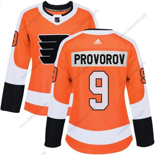 Adidas Philadelphia Flyers #9 Ivan Provorov Oranžová Domácí dres Autentické Sešitý NHL dres – Dámské