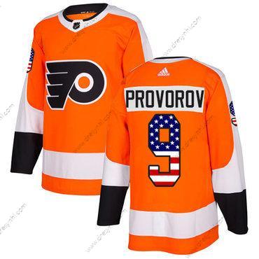 Adidas Philadelphia Flyers #9 Ivan Provorov Oranžová Domácí dres Autentické USA Flag Sešitý NHL dres – Pánské