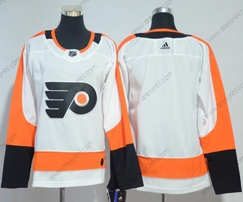 Adidas Philadelphia Flyers Prázdný Bílý Road Autentické Sešitý NHL dres – Dámské