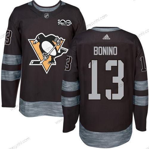 Adidas Pittsburgh Penguins #13 Nick Bonino Černá 100th Výročí Sešitý NHL 2017 Hokejový dres – Pánské