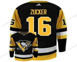 Adidas Pittsburgh Penguins #16 Jason Zucker Černá Sešitý NHL dres – Pánské